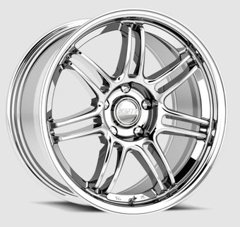 compare product Kansei K17X Seven 18x10.5in / 5x114.3 BP / 12mm Offset / 73.1mm Bore - Chrome