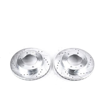 compare product Power Stop 2002 Honda Passport Front Evolution Drilled & Slotted Rotors - Pair
