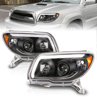 compare product ANZO 06-09 Toyota 4 Runner Projector Headlights Plank Style - Black