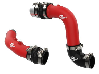 compare product aFe 23-25 Ford F250/F350 Super Duty V8-6.7L BladeRunner Aluminum Hot & Cold Charge Pipe Kit - Red