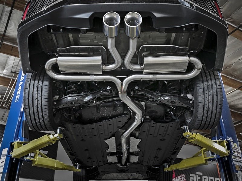 aFe Takeda 3in 304 SS Cat - Back Exhaust System w/Polished Tips 2017+ Honda Civic Si (4dr) I4 1.5L (t) - My Store