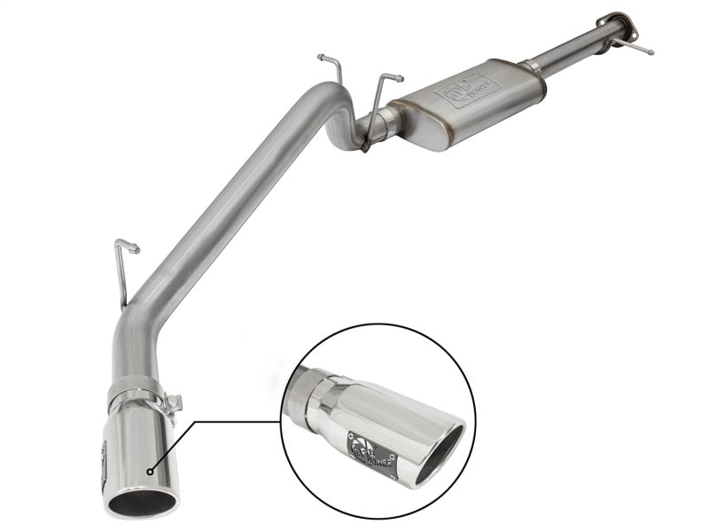 aFe Mach Force - XP Exhaust 3in CB SS 15 - 17 GM Colorado/Canyon 2.5L/3.6L Side Exit w/ Polished Tip - My Store