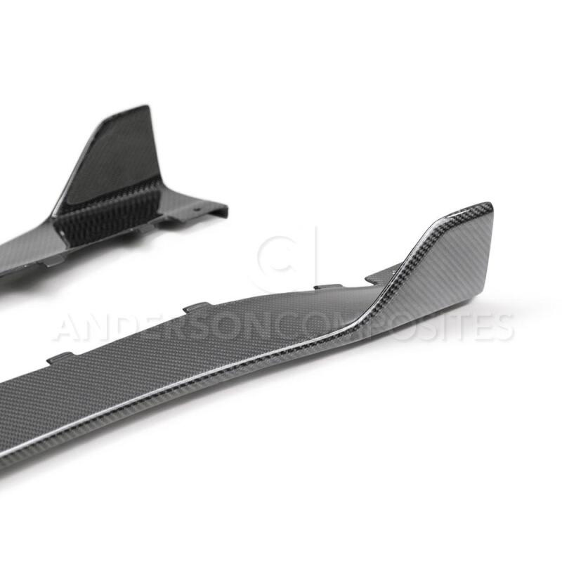 Anderson Composites 2020 Ford Mustang Shelby GT500 Carbon Fiber Rocker Panel Splitters - My Store