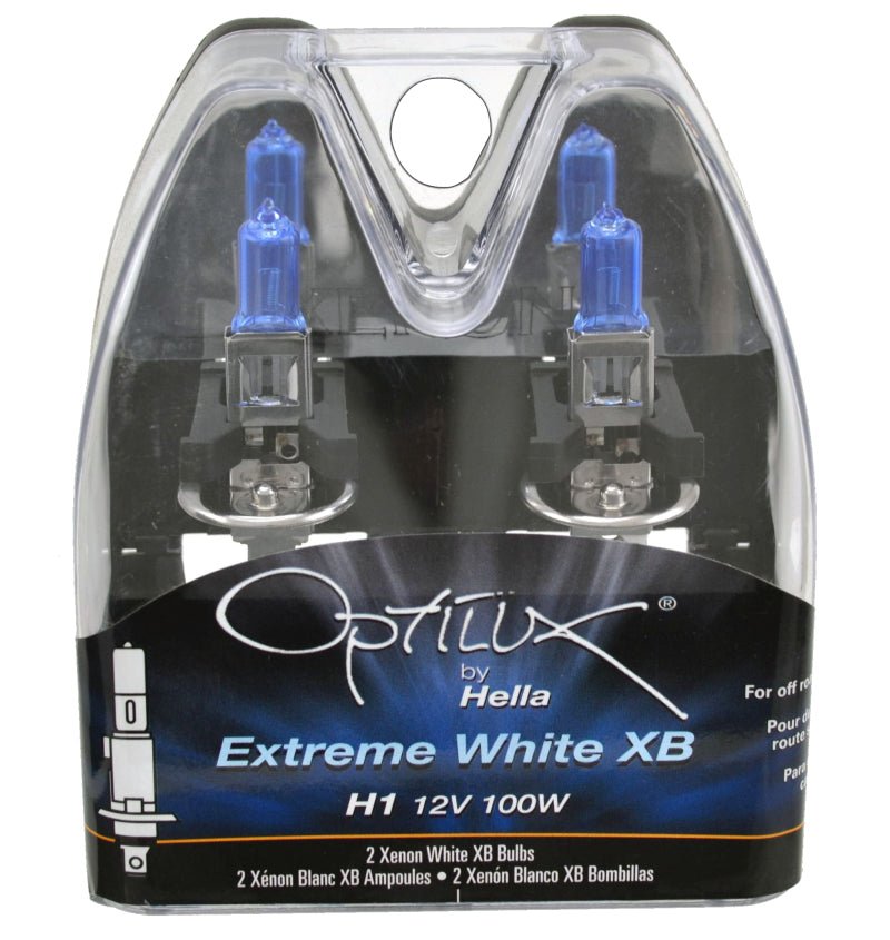 Hella Optilux H1 100W XB Extreme White Bulbs (Pair) - My Store