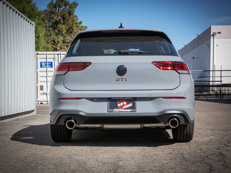 aFe Gemini XV 3in to 2 1/2in 304 SS Cat - Back Exhaust 22 - 23 Volkswagen GTI (MK8) 2.0L w/Polished Tips - My Store