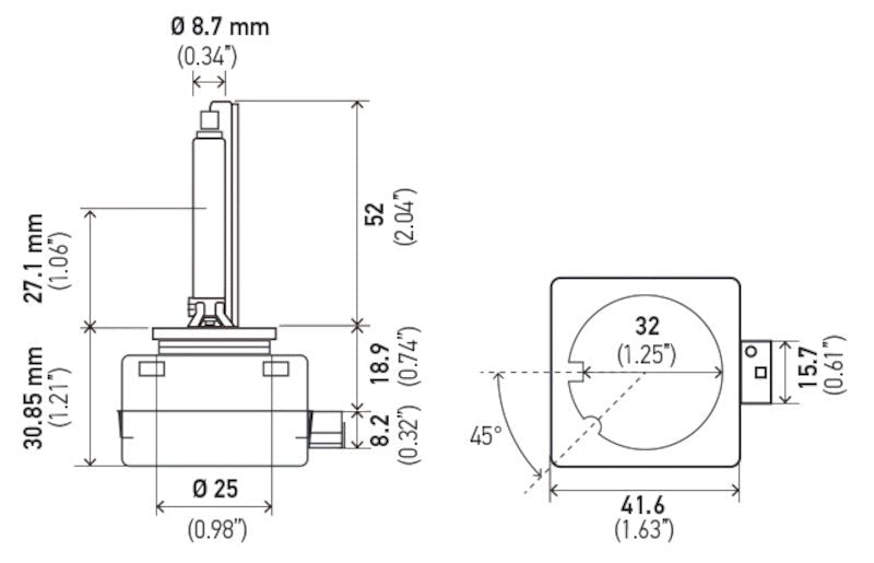 Hella Xenon D1S Bulb PK32d - 2 85V 35W 5000k - My Store