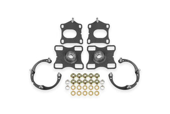 compare product BMR Suspension 11-14 Ford Mustang Caster/Camber Plates - Black Hammertone