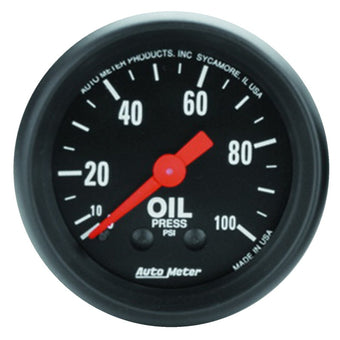 compare product Autometer Z Series 52mm 0-100 PSI Mechanical Oil Pressure Gauge