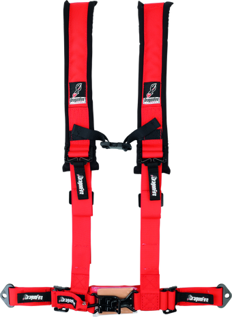 compare product DragonFire Racing Harness- H-Style- 4-Point- 2in Buckle- Red