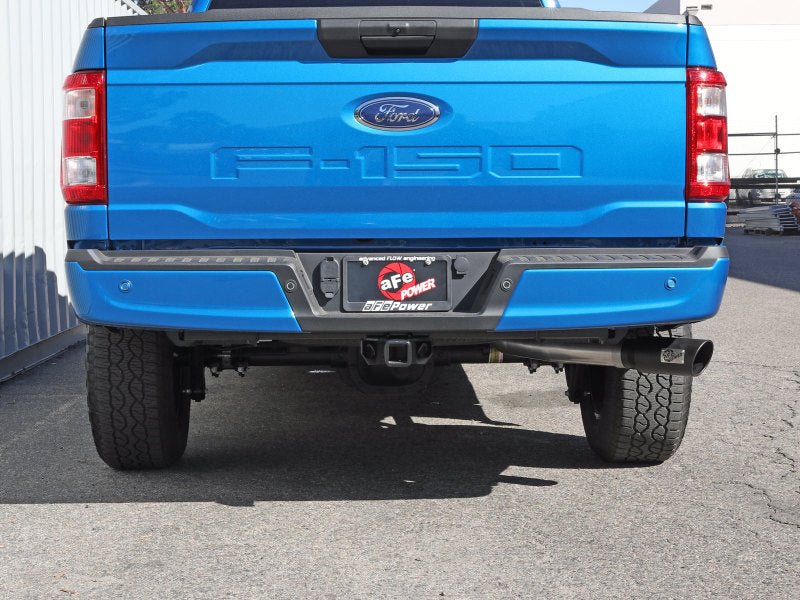aFe Apollo GT 3in 409 SS Cat - Back Exhaust 2021 Ford F - 150 V6 2.7L/3.5L (tt)/V8 5.0L w/ Black Tips - My Store