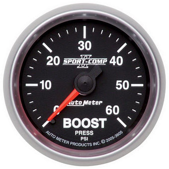 compare product Autometer Sport-Comp II Mechanical 52mm 0-60 PSI Mechanical Boost Gauge