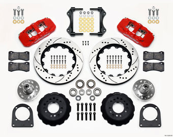 compare product Wilwood AERO6 Front Hub Kit 14.00in Drill Red TCI-IFS 71-78 (Pinto Based)