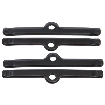 compare product Edelbrock Vc Hold Down Tab Kit SBC 5In Long Steel Black Set of 4