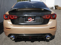 aFe 14 - 15 Infiniti Q50 V6 3.7L Takeda 2 - 1/2in 304 SS Cat - Back Exhaust System w/ Blue Flame Tips - My Store