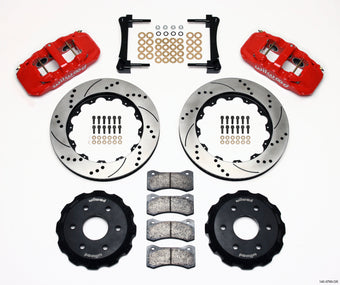 compare product Wilwood AERO6 Front Truck Kit 14.25in Drill Red 1999-2014 GM Truck/SUV 1500