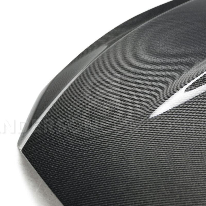 Anderson Composites 15 - 17 Ford Mustang (Excl. GT350/GT350R) Double Sided Type - GT5 Carbon Fiber Hood - My Store