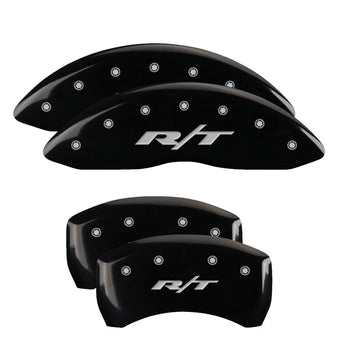 compare product MGP 4 Caliper Covers Engraved Front & Rear RT1-Truck Black finish silver ch