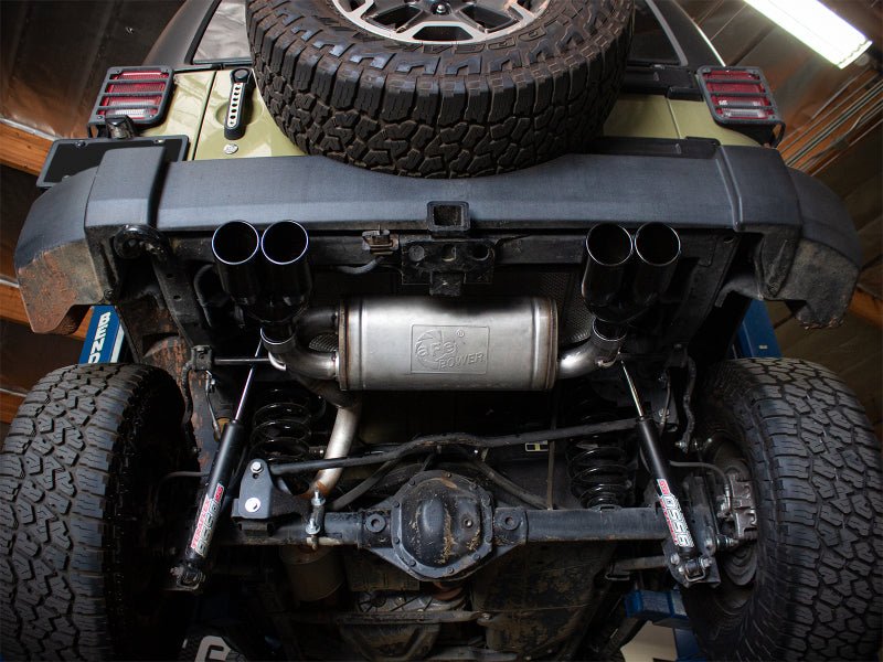 aFe Vulcan Series 2.5in 304 SS Axle - Back Exhaust Black 07 - 18 Jeep Wrangler (JK) V6 - 3.6/3.8L - My Store