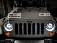 Raxiom 97 - 18 Jeep Wrangler TJ/JK Axial Series LED Daymaker Headlights - Black Housing (Clear Lens) - My Store