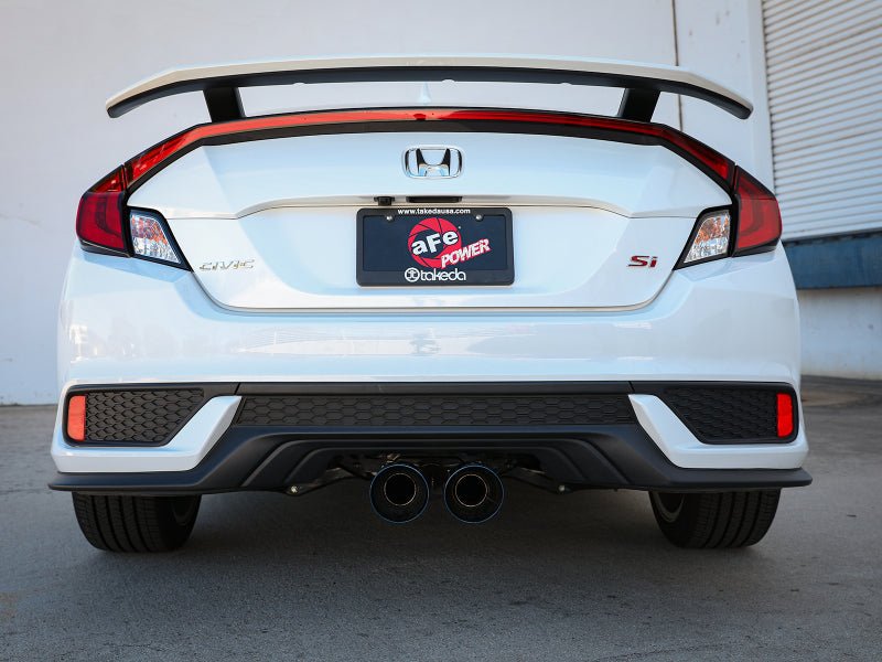 aFe Takeda 2.5in 304SS Cat - Back Exhaust System 17 - 20 Honda Civic SI Coupe L4 - 1.5L (t) - BL Flame Tip - My Store