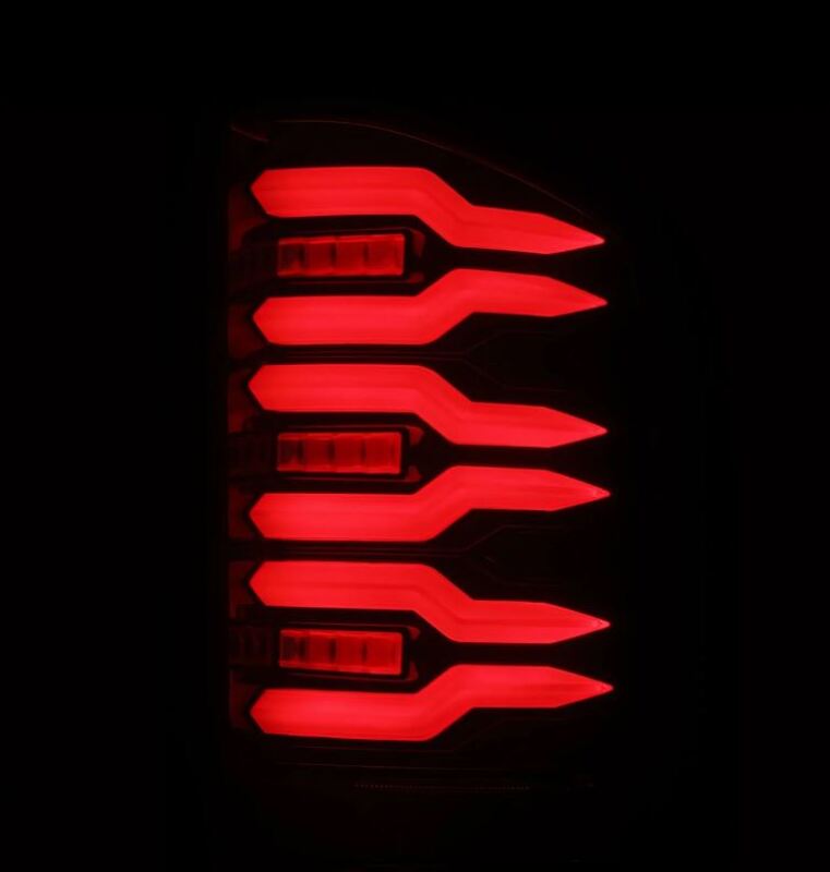 AlphaRex 07 - 14 Chevrolet Silverado 1500/2500HD/3500HD Luxx - Series LED Tail Lights Black/Red - My Store