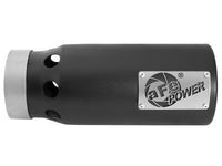 aFe SATURN 4S 4in SS Intercooled Exhaust Tip - Black 4in In x 5in Out x 12in L Bolt - On - My Store
