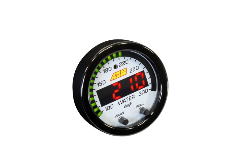AEM X - Series Temperature 100 - 300F Gauge Kit (ONLY Black Bezel and Water Temp. Faceplate) - My Store