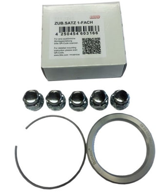 compare product BBS PFS KIT - Ford Mustang - Includes 82mm OD - 70.7mm ID Ring / 82mm Clip / Lug Nuts