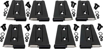 compare product Kentrol 07-18 Jeep Wrangler JK Door Hinge Set 8 Pieces 4 Door - Powdercoat Black