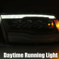 AlphaRex 09 - 18 Dodge Ram 1500HD NOVA LED Projector Headlights Plank Style Design Chrome w/DRL - My Store