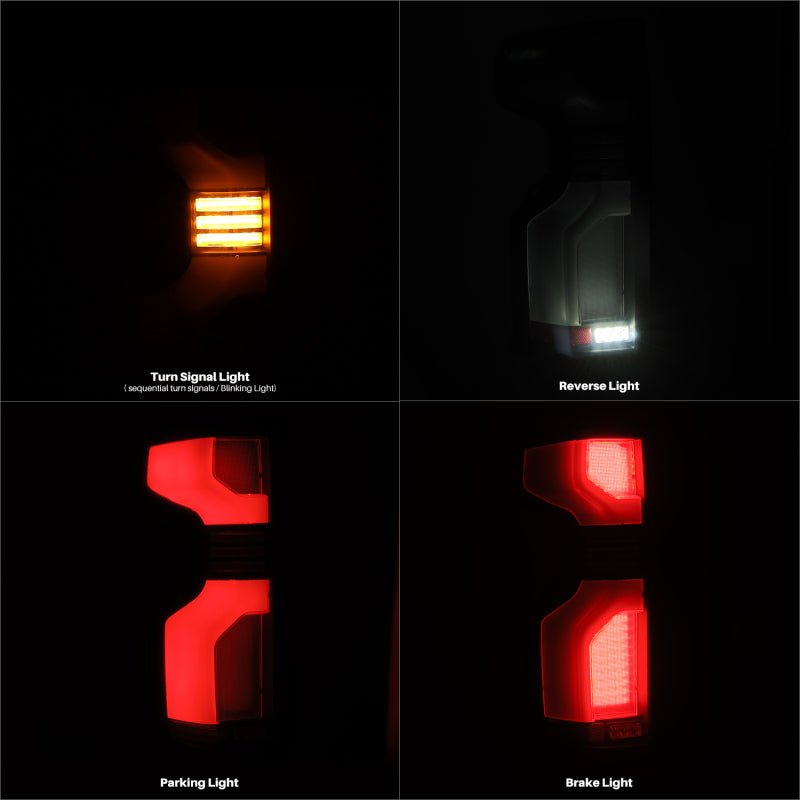 AlphaRex 19 - 24 Chevy Silverado 1500 / 20 - 24 2500HD/3500HD LUXX - Series LED Tail Lights Black - My Store
