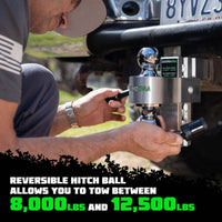 Rhino USA 6In Heavy Duty Drop Hitch - 2In (Silver) - My Store
