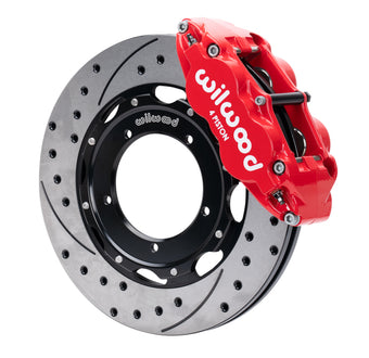 compare product Wilwood 69-89 Porsche 911 Front Superlite Brake Kit 3.5in MT Drilled & Slotted Face - Red