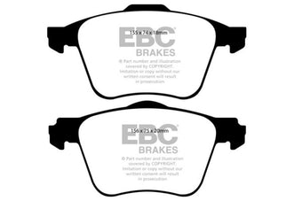 compare product EBC 11+ Volvo S60 2.5 Turbo T5 (315mm Front Rotors) Yellowstuff Front Brake Pads