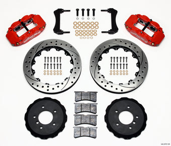 compare product Wilwood Narrow Superlite 6R Front Hat Kit 13.06in Drilled Red E36 BMW M3