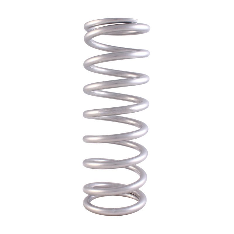 QA1 3 - 4/5in ID Tapered High Travel Pigtail Spring - 9in Length x 650lbs/in - Silver Powder Coated - My Store