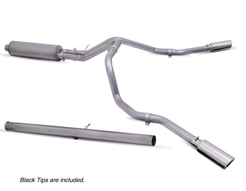 Gibson 20 - 21 Chevy Silverado 2500HD 6.6L 2.5in Cat - Back Dual Extreme Exhaust - Black Elite - My Store