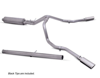 compare product Gibson 20-21 Chevy Silverado 2500HD 6.6L 2.5in Cat-Back Dual Extreme Exhaust - Black Elite