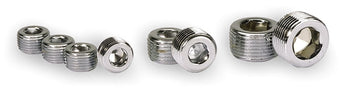 compare product Moroso Chrome Plated Pipe Plugs - 3/8in NPT Thread - 4 Pack