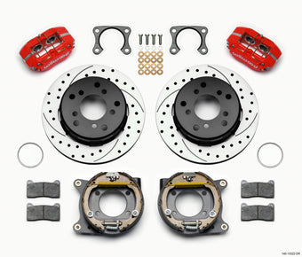 compare product Wilwood Dynapro Lug Mount P/S Park Brake Kit Drilled Red Big Ford 2.36in Off Bronco 5 x 5.50