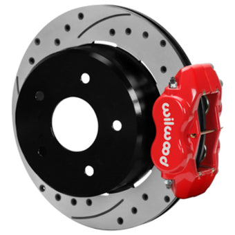 compare product Wilwood 88-98 Chevy Silverado Forged Dynalite 12.19x0.81 Drill/Slot Rear Drum to Disc Conv. - Red