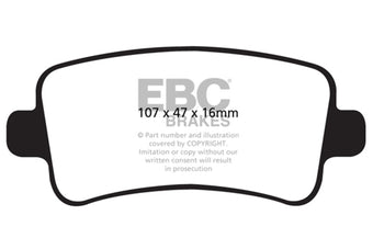 compare product EBC 2013+ Chevy Impala 2.4L Redstuff Rear Brake Pads