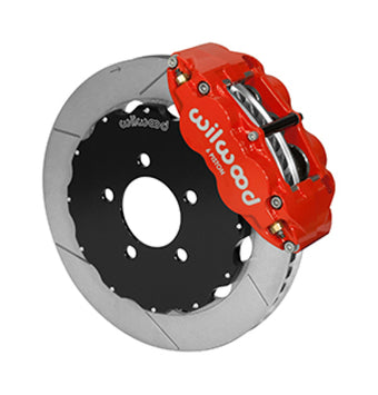 compare product Wilwood 03-11 Ford Crown Victoria Narrow Superlite 6R Big Brake Front Brake Kit 12.88in Slotted Red