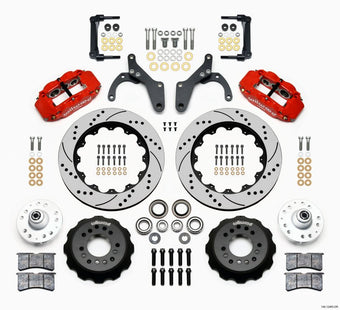 compare product Wilwood Narrow Superlite 6R Front Hub Kit 14.00in Drill Red 59-64 Chevy Impala / 63-64 Corvette