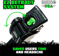 Rhino USA Retractable Transom Straps (2 Pack - Black) - My Store