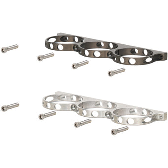compare product Wilwood Triple Aluminum Reservoir Lightweight Bracket w/ Mounting Screws - Anodized