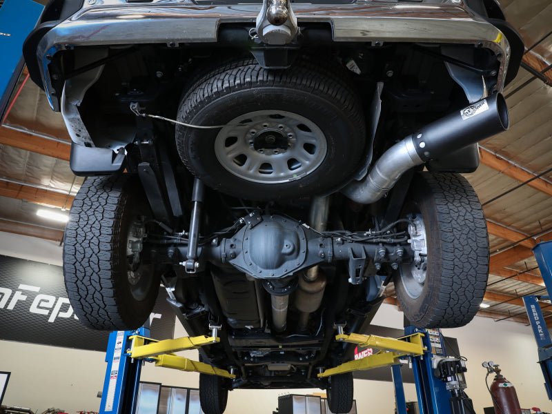 aFe Large Bore - HD 5 IN 409 SS DPF - Back Exhaust System w/Black Tip 20 - 21 GM Truck V8 - 6.6L - My Store