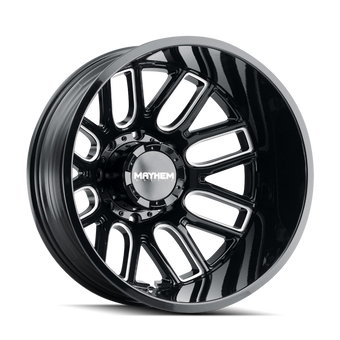 compare product Mayhem 8107D Cogent Dually 20x8.25/8x210 BP/-192mm Offset/154.2mm Hub Black w/ Milled Spokes Wheel