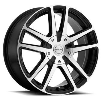 compare product Raceline 145M Encore 15x7in / 5x110/5x115 BP / 40mm Offset / 72.62mm Bore - Black & Machined Wheel