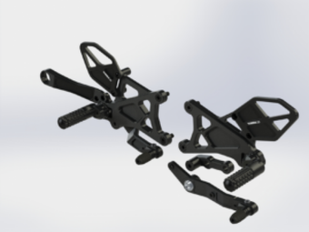 compare product Vortex Racing Rearsets Replacement Rear Set- Black